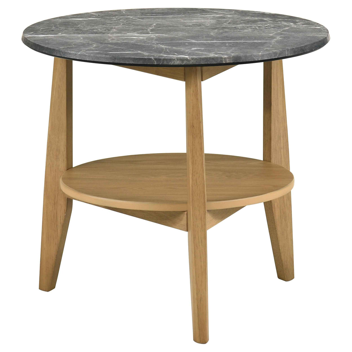 Bradley Grey/Natural 2-Piece Round SmartTop Coffee Table Set by Coaster at Eve Furniture