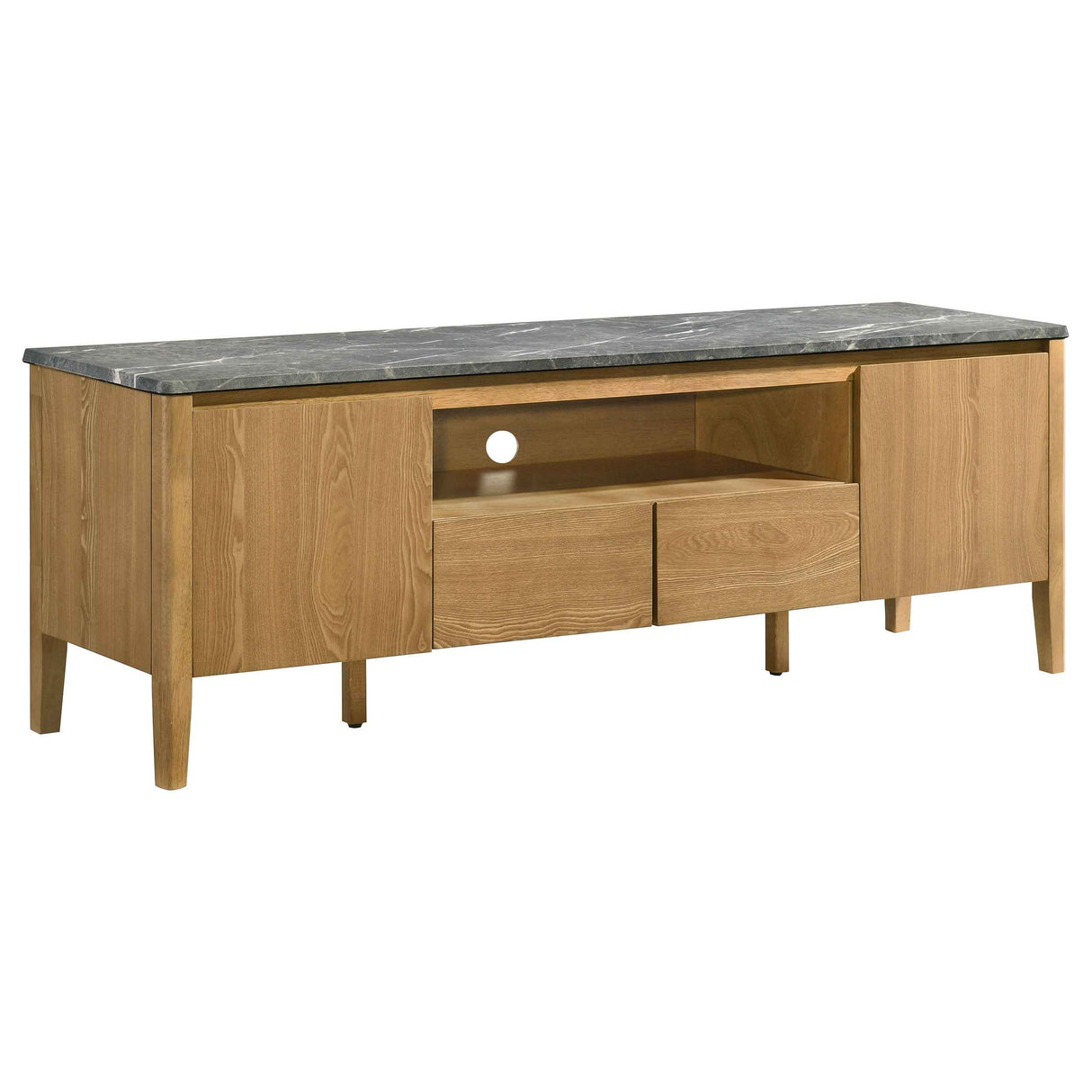 Bradley Grey/Natural 63-inch 2-Door SmartTop TV Stand by Coaster at Eve Furniture