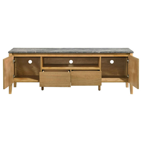 Bradley Grey/Natural 63-inch 2-Door SmartTop TV Stand by Coaster at Eve Furniture