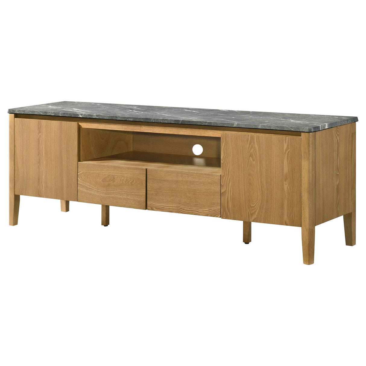 Bradley Grey/Natural 63-inch 2-Door SmartTop TV Stand by Coaster at Eve Furniture