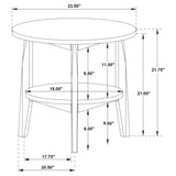 Bradley Grey/Natural Round SmartTop End Side Table by Coaster at Eve Furniture