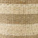 Bradley (Set of 2) Light Brown W/Striped Seagrass Basket W/ Handles by Mercana at Eve Furniture