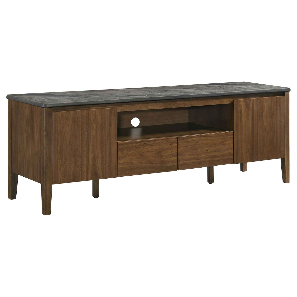 Bradley Smokey Grey/Brown 63-inch 2-Door SmartTop TV Stand by Coaster at Eve Furniture