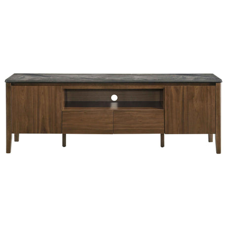 Bradley Smokey Grey/Brown 63-inch 2-Door SmartTop TV Stand by Coaster at Eve Furniture