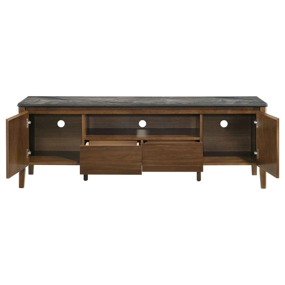 Bradley Smokey Grey/Brown 63-inch 2-Door SmartTop TV Stand by Coaster at Eve Furniture