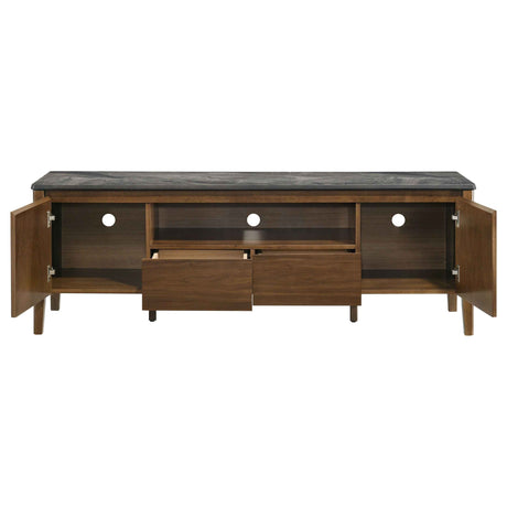 Bradley Smokey Grey/Brown 63-inch 2-Door SmartTop TV Stand by Coaster at Eve Furniture
