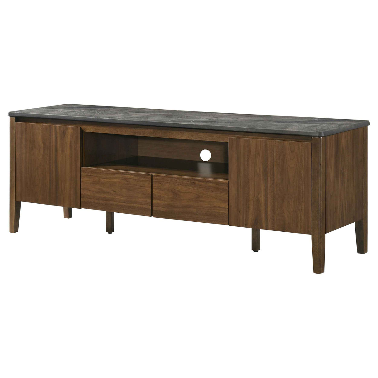 Bradley Smokey Grey/Brown 63-inch 2-Door SmartTop TV Stand by Coaster at Eve Furniture