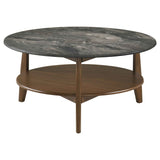 Bradley Smokey Grey/Dark Brown 2-Piece Round SmartTop Coffee Table Set by Coaster at Eve Furniture