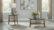 Bradley Smokey Grey/Dark Brown 2-Piece Round SmartTop Coffee Table Set by Coaster at Eve Furniture