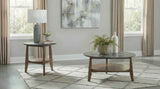 Bradley Smokey Grey/Dark Brown 2-Piece Round SmartTop Coffee Table Set by Coaster at Eve Furniture