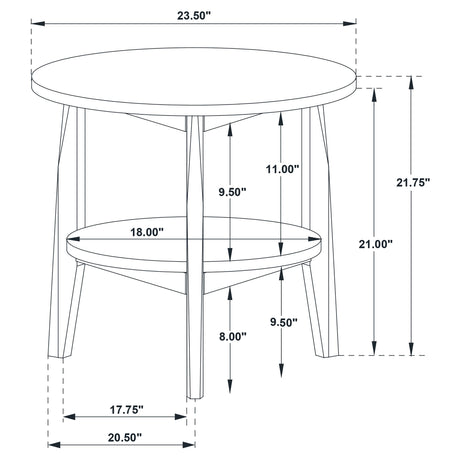 Bradley Smokey Grey/Dark Brown 3-Piece Round SmartTop Coffee Table Set by Coaster at Eve Furniture