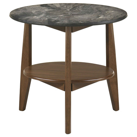 Bradley Smokey Grey/Dark Brown 3-Piece Round SmartTop Coffee Table Set by Coaster at Eve Furniture