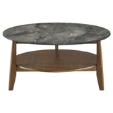 Bradley Smokey Grey/Dark Brown 3-Piece Round SmartTop Coffee Table Set by Coaster at Eve Furniture