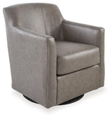 Bradney Fossil Swivel Accent Chair by Ashley at Eve Furniture