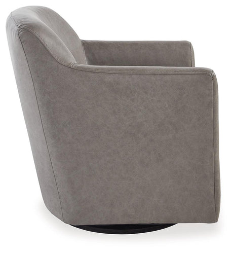 Bradney Fossil Swivel Accent Chair by Ashley at Eve Furniture