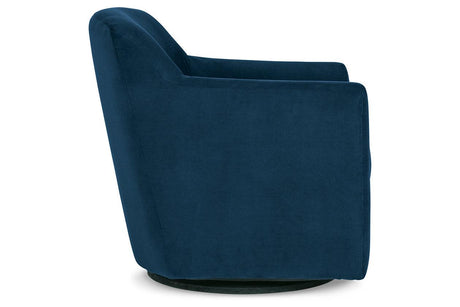 Bradney Ink Swivel Accent Chair by Ashley at Eve Furniture