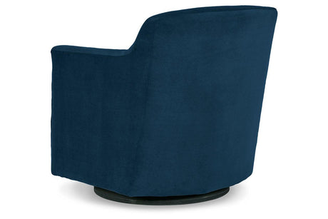 Bradney Ink Swivel Accent Chair by Ashley at Eve Furniture