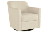 Bradney Linen Swivel Accent Chair by Ashley at Eve Furniture
