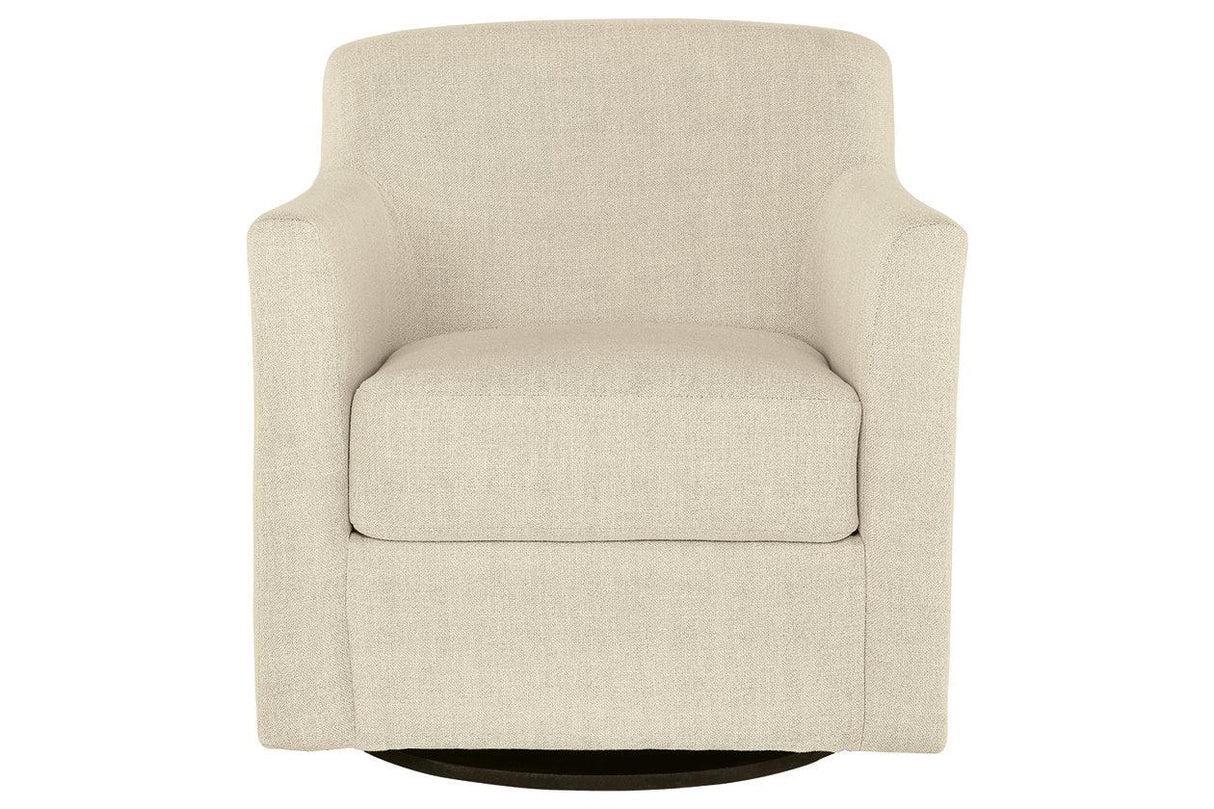 Bradney Linen Swivel Accent Chair by Ashley at Eve Furniture