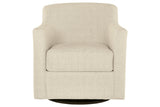 Bradney Linen Swivel Accent Chair by Ashley at Eve Furniture