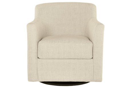 Bradney Linen Swivel Accent Chair by Ashley at Eve Furniture