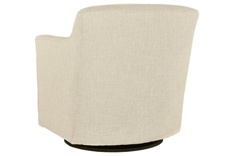 Bradney Linen Swivel Accent Chair by Ashley at Eve Furniture