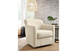 Bradney Linen Swivel Accent Chair by Ashley at Eve Furniture