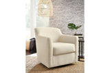 Bradney Linen Swivel Accent Chair by Ashley at Eve Furniture