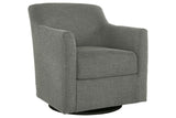 Bradney Smoke Swivel Accent Chair by Ashley at Eve Furniture