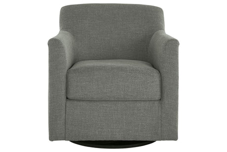 Bradney Smoke Swivel Accent Chair by Ashley at Eve Furniture