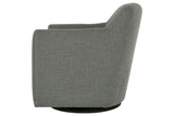 Bradney Smoke Swivel Accent Chair by Ashley at Eve Furniture