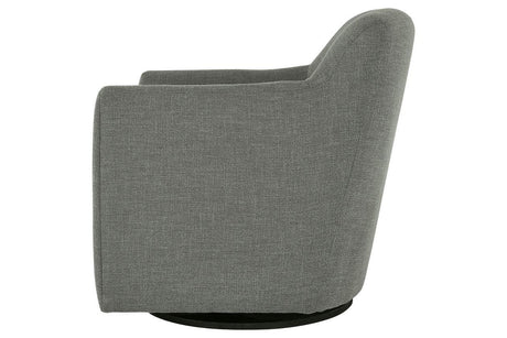 Bradney Smoke Swivel Accent Chair by Ashley at Eve Furniture