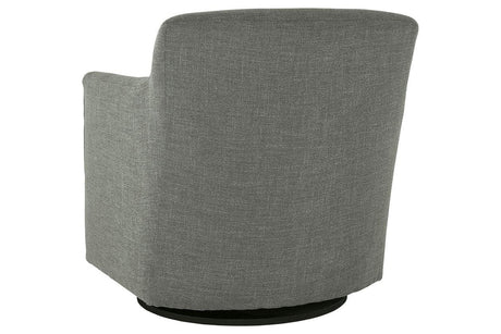 Bradney Smoke Swivel Accent Chair by Ashley at Eve Furniture
