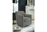 Bradney Smoke Swivel Accent Chair by Ashley at Eve Furniture
