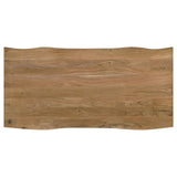 Bradshaw Natural Acacia and Black Rectangular Live Edge Dining Table by Coaster at Eve Furniture