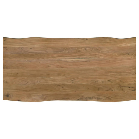 Bradshaw Natural Acacia and Black Rectangular Live Edge Dining Table by Coaster at Eve Furniture