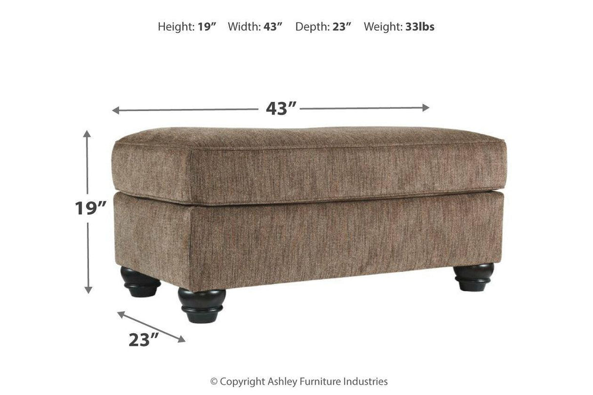 Braemar Brown Ottoman by Ashley at Eve Furniture