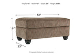 Braemar Brown Ottoman by Ashley at Eve Furniture