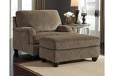 Braemar Brown Ottoman by Ashley at Eve Furniture