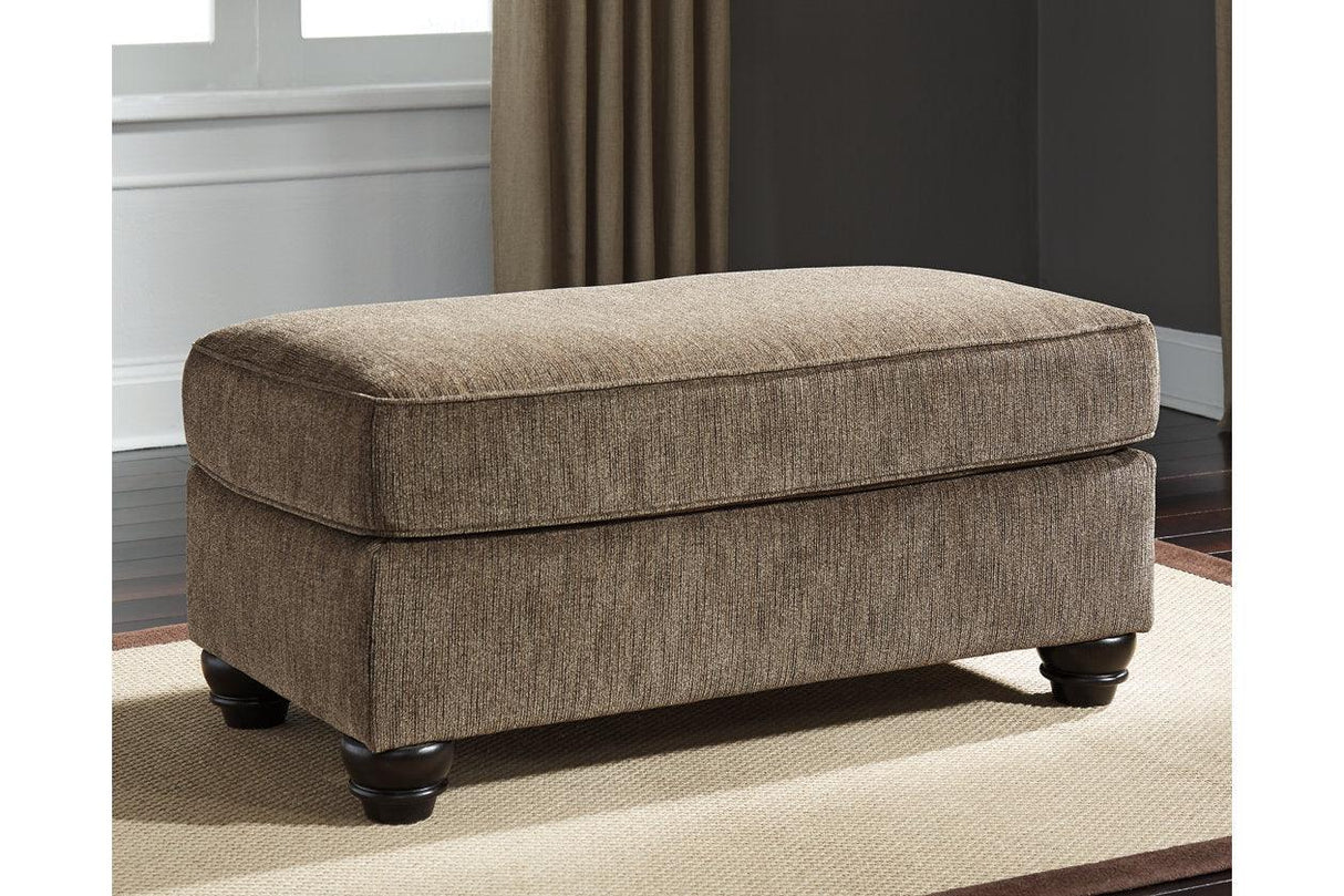Braemar Brown Ottoman by Ashley at Eve Furniture