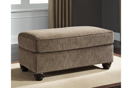 Braemar Brown Ottoman by Ashley at Eve Furniture