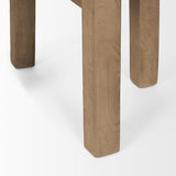 Brahma 30" Total Height White Washed Wood Stool by Mercana at Eve Furniture