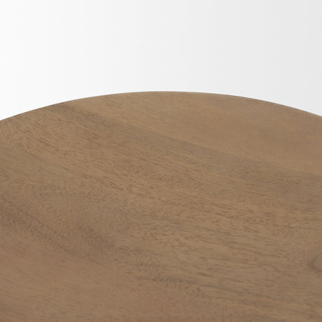 Brahma White Washed Wood Stool by Mercana at Eve Furniture