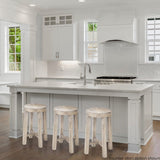 Brahma White Washed Wood Stool by Mercana at Eve Furniture