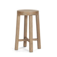 Brahma White Washed Wood Stool by Mercana at Eve Furniture