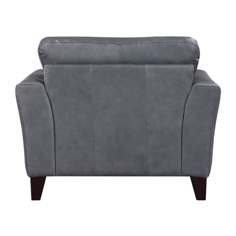Braintree Brown Top-Grain Leather Accent Chair by Homelegance at Eve Furniture