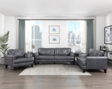Braintree Brown Top-Grain Leather Accent Chair by Homelegance at Eve Furniture