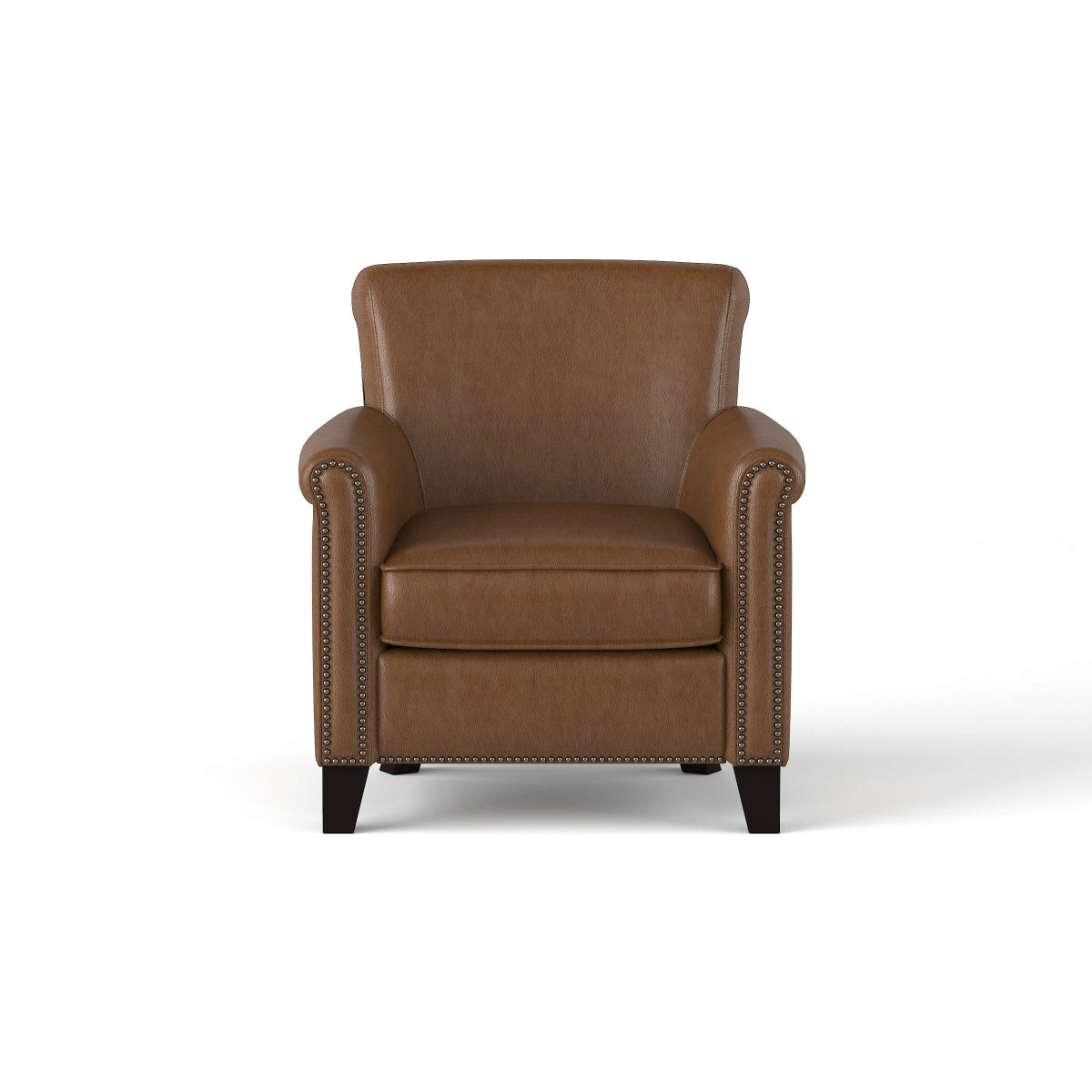 Braintree Brown Top-Grain Leather Accent Chair by Homelegance at Eve Furniture