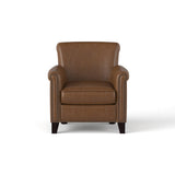 Braintree Brown Top-Grain Leather Accent Chair by Homelegance at Eve Furniture