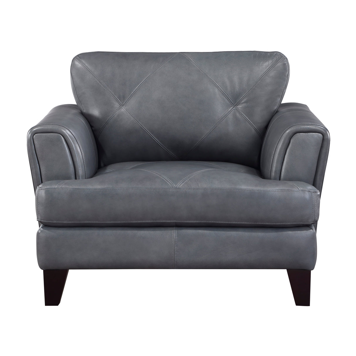 Braintree Brown Top-Grain Leather Accent Chair by Homelegance at Eve Furniture